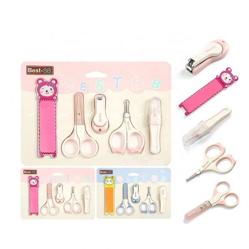 Wingether Amazon Hot Sell Wholesale 5 In 1 Infant Care Nail Clippers For Babies Nail File For Baby Personal Care Baby Kit