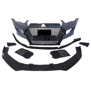 Kit carrosserie pare-chocs avant avec calandre en nid d'abeille avec lèvre avant pour <span class=keywords><strong>Audi</strong></span> A3 <span class=keywords><strong>S3</strong></span> Upgrade to RS3 with <span class=keywords><strong>Quattro</strong></span> 2014-2016 - Product Image 5