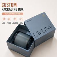 Boîte cadeau coulissante de luxe personnalisée avec gaufrage à chaud doré pour bougie parfumée, pot de parfum, emballage de parfum
