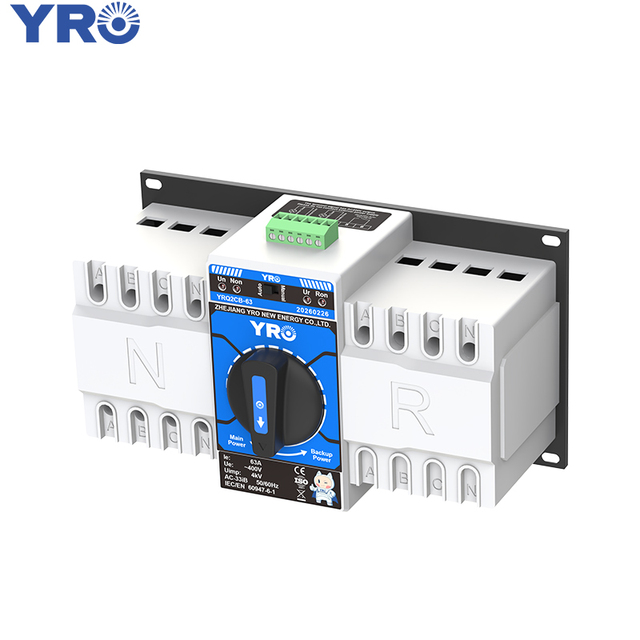 YRO Automatic Generator Transfer Switch Electrical 4 Pole 3 Phase 63A Dual Power Autmomatic Changeover Transfer Switch Solar