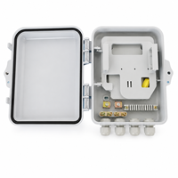 Boîtier de raccordement optique compact blanc pour fibres, idéal pour les projets d'accès FTTH dans les bâtiments résidentiels