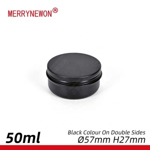50ml 100ml 150ml Black Aluminum Tin Can Metal Seamless Packaging Custom logo Portable Empty Aluminum Can Jar 30ml 60ml - Product Image 4