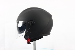 Casque de moto ouvert blanc brillant 3/4 homologué DOT avec visière solaire escamotable et écran transparent pour adulte, idéal pour la conduite urbaine et les croisières - Product Image 4