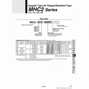 SMC Pneumatics Air Gripper MHC2-10S Pièces Pneumatiques - Product Image 1