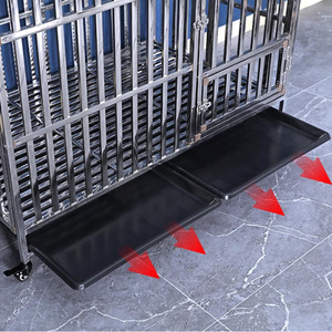 Sıcak satış güçlü katlanabilir köpek kafesi açık paslanmaz çelik metal köpek taşıma kafesi büyük köpek için kennels - Product Image 4