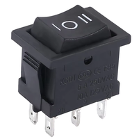 Interrupteur à bascule 6 broches ON-OFF 250V/125V AC en plastique