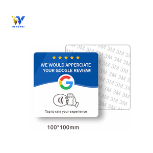 Tarjeta NFC 213 215 con Código QR Personalizable para Comentarios <span class=keywords><strong>de</strong></span> <span class=keywords><strong>Google</strong></span>, Tarjeta Adhesiva Negra Mate con Reverso Adhesivo - Product Image 4