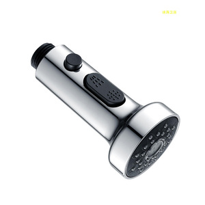 Tête de rechange pour robinet, finition noir brossé, électroplaqué, en ABS, avec douchette télescopique extractible, accessoires pour robinet de cuisine - Product Image 1