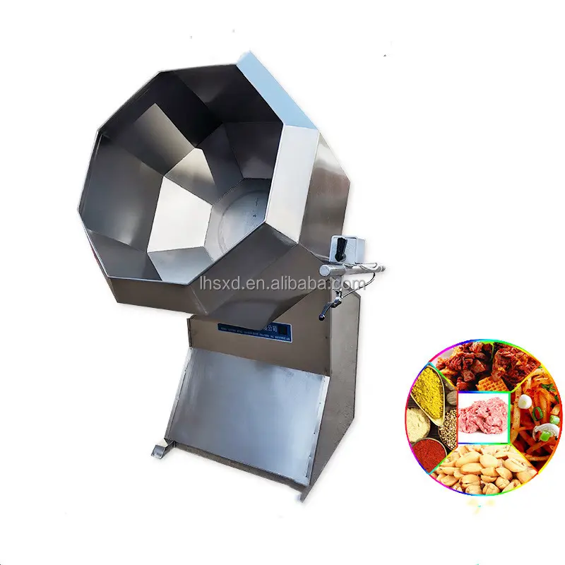 Multifunction Seasoning Bucket Chicken Fillet Wrapping Breadcrumbs Machine Octagonal Mixer/Snack Machine