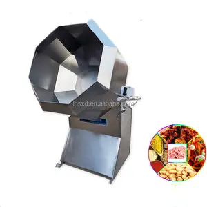 Industrial Coated Popcorn Making Carmel Sugar Popcorn Coating Machine/Fried Food octagonal Seasoning Machine