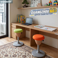 Tabouret ergonomique à bascule pour une assise active, chaise de bureau à hauteur réglable avec base inclinable, design contemporain pivotant