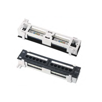 Panel Kabel Patch Ethernet Cepat Terstruktur 19 Inch 1U Rack Mount 12 Port Cat5 UTP Dual IDC 110 Krone RJ45 100MHz T568A/B