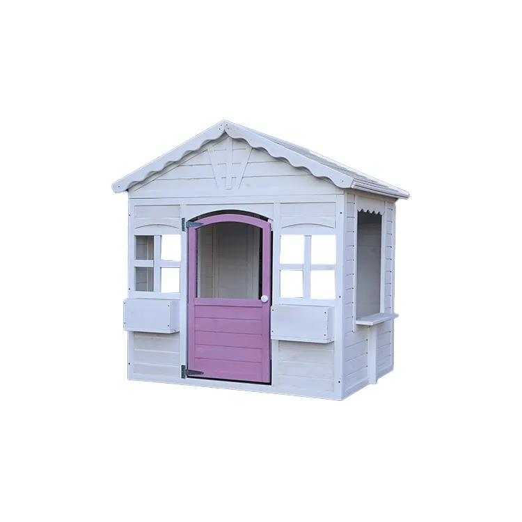 Casa de madeira para crianças, casa de madeira para jardim, fácil montagem, luxo, playhouse infantil de alta qualidade