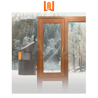 Fenêtres en aluminium composite en bois à haut rendement énergétique personnalisées Fenêtre à battant en aluminium résistant aux intempéries