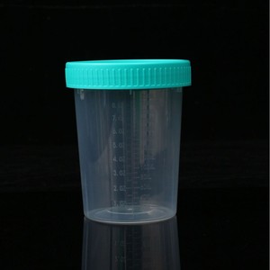 Weakened Sample Cup 250Ml Plastic Disposable Urine Collection Cup With Lid For Medical Use - Product Image 1