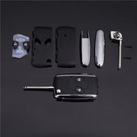 Clé de voiture pliable à 2 boutons pour télécommande, coque de clé rabattable, clé maîtresse