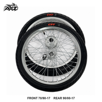 Kit de roues Supermoto CNC 17 pouces Surron LBX Talaria MX4 MX3 X3 avec pneus routiers 70/90-17 90/80-17 – Amélioration haute performance pour E-bike MX Dirt