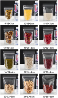 Sachets Doypack Transparents à Fermeture Zippée Auto-Scellante Direct Usine Personnalisables en Plastique de Qualité Alimentaire pour Emballage Alimentaire