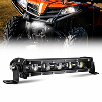 Barre lumineuse LED ultra-fine à une seule rangée, 24V, lentille 6D, bande lumineuse de travail pour Jeep Wrangler Cherokee Truck