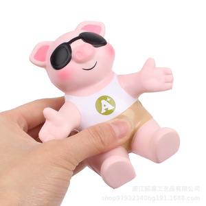 ที่วางโทรศัพท์รูปหมูทำจากโฟม PU แบบตั้งโต๊ะ พกพาสะดวก ของตกแต่ง ของขวัญ - Product Image 5