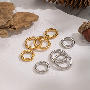 ต่างหูสไตล์มินิมอลต่างหูวงกลมสีทองรูปทรงเรขาคณิตที่ละเอียดอ่อนเครื่องประดับประจำวันสำหรับผู้หญิงสำหรับการเดินทางอเนกประสงค์ - Product Image 2