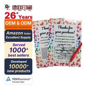 Venta al por mayor de alta calidad embalaje boletos de negocios papel personalizado regalo cupón de descuento raspar tarjetas de agradecimiento