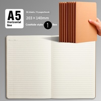Carnet en papier kraft personnalisé en gros, format A4, A5, B5, couverture rigide, ligné, journal, agenda de bureau et scolaire, cadeau personnalisé