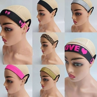 Bandeaux élastiques ajustables pour perruques avec logo personnalisé, attaches velcro, pour la pose de perruques, outil de coiffure