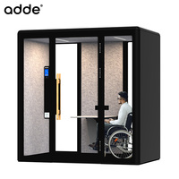 Cabine de travail préfabriquée insonorisée pour fabricants, poste de travail accessible, cabine acoustique sans obstacle pour fauteuils roulants