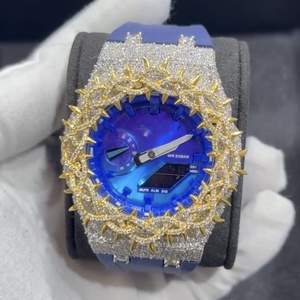 Thiết kế mới cắt tóc liên kết phong cách moissanite kim cương hip hop trang sức tùy chỉnh thực hiện Buss xuống 925 Bạc ga2100 xem bezel Bìa - Product Image 6