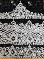 Tissu George perlé le plus vendu en gros avec broderie de sequins pour robes de soirée somaliennes et exportation