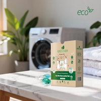 Capsules de lessive biodégradables 12g/15g/20g, échantillon gratuit, lessive en capsule jetable, logo privé personnalisé