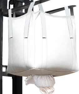 Sacs en vrac industriels durables en PP tissé, conçus avec un dessus à cordon et un fond à bec verseur pour un transport et un stockage sécurisés des matériaux en vrac - Product Image 1
