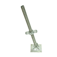 Poteaux de soutènement réglables électrogalvanisés, vérins hydrauliques avec plaque de base, utilisés dans les systèmes d'échafaudage
