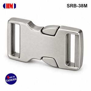 Boucle latérale en métal, acier inoxydable, robuste, 25/38/50 mm, boucle pour sangle, marque HM, OEM ODM, sacs, Taïwan - Product Image 2