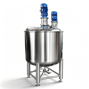 Tanque de Mezcla Encamisado con Agitador y Calentador para Procesamiento de Emulsiones Líquidas con Dispersor Homogeneizador de Alto Cizallamiento - Product Image 2