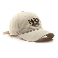 Gorra de Béisbol Vintage de Algodón Lavado, 6 Paneles, Estilo Dad Hat, Bordado 3D, Ajustable