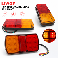 Luces LED de Alta Luminosidad para Remolques, Impermeables, Rendimiento Estable, 12V, Sumergibles, Luces de Freno e Intermitentes con 12 LED
