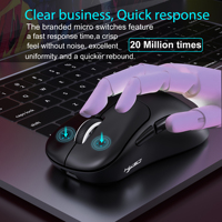 Souris de jeu sans fil légère HXSJ T700 3D 3 modes, 1000 Hz, ergonomique, batterie rechargeable 500 mAh, macro, en stock – Offre Spéciale