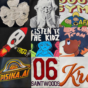 Vêtements vintage personnalisés Streetwear à manches longues 2 pièces ensembles de survêtements brodés avec écussons vieillis ensemble de pantalons de survêtement et sweat à capuche - Product Image 5