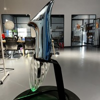 Nouveau style créatif : Chicha arabe haut de gamme en céramique et verre avec miroir – Ensemble complet de chicha
