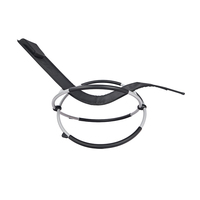 Fauteuil à bascule zéro gravité avec structure métallique pliable, durable, écologique, pour extérieur, avec appui-tête amovible