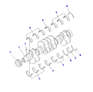 惠达工程机械优质零件曲轴总成6219-31-1100 SAA12V140-3