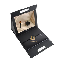 Boîtes à aimants triangulaires de luxe personnalisées emballage en papier de carton boîte de rangement de cadeau de vernis à ongles cosmétique pliante à plat avec poignée