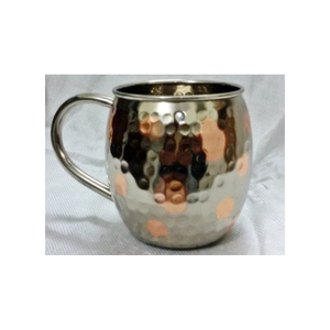 Tasse en cuivre à prix abordables avec design martelé et finition nickel Tasse en cuivre pour les boissons utilisées par les exportateurs - Product Image 1