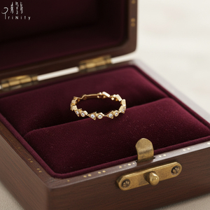 Bague empilable artisanale de haute qualité en or jaune massif 18 carats avec diamant naturel véritable, bijoux délicats, vente en gros - Product Image 5