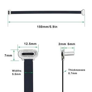 Câble USB-C plat coudé à 90 degrés, double angle, USB-C mâle vers mâle, charge rapide PD 65W, <span class=keywords><strong>cordon</strong></span> de données pour banques d'alimentation, téléphones et tablettes - Product Image 3