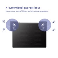 Huion — tablette graphique H430P de petite taille pour dessin, avec stylet, 4 touches programmables, 4096 niveaux de pression