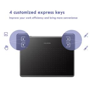 <span class=keywords><strong>Huion</strong></span> — tablette graphique H430P de petite taille pour dessin, avec stylet, 4 touches programmables, 4096 niveaux de pression - Product Image 2