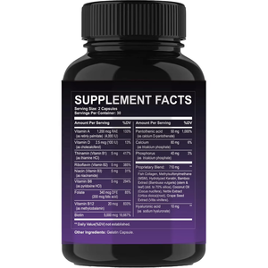 Cápsulas de biotina de colágeno y queratina personalizadas OEM 25000 MCG para cabello, piel y uñas - Product Image 5